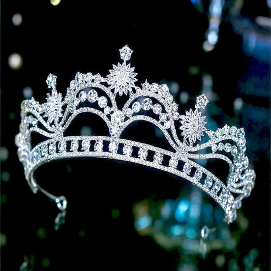 Demetria Wedding Tiara With Cubic Zirconia