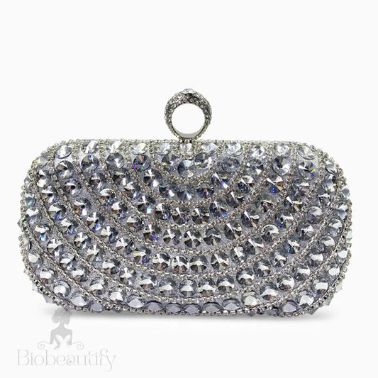 Diamond Clutch Bag By Luz Silver