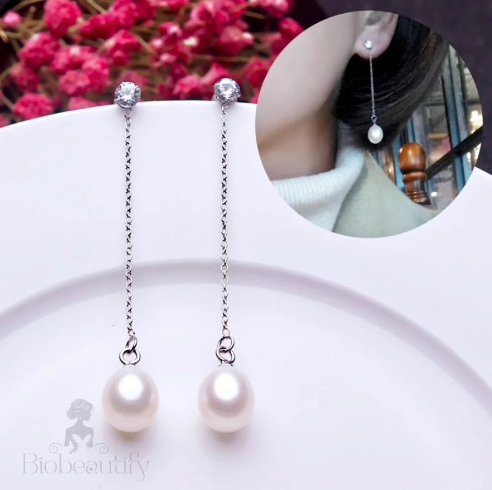 Dolly Freshwater Pearl Sterling Silver Bridal Earrings