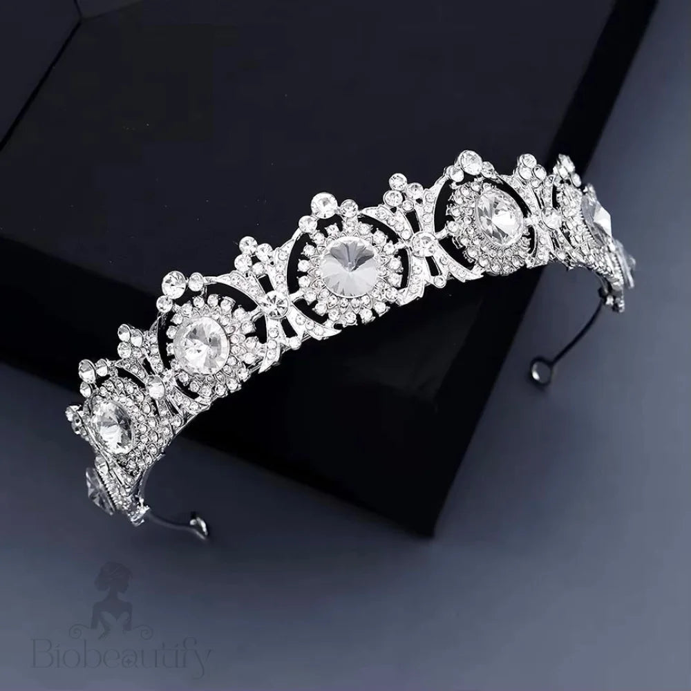 Wedding Hair Accessories - Rhinestone Bridal Tiara - Available in Rose Gold and Silver