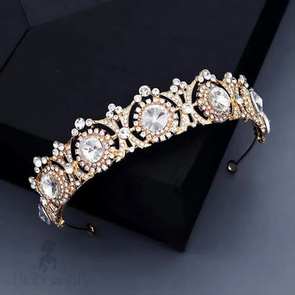 Wedding Hair Accessories - Rhinestone Bridal Tiara - Available in Rose Gold and Silver