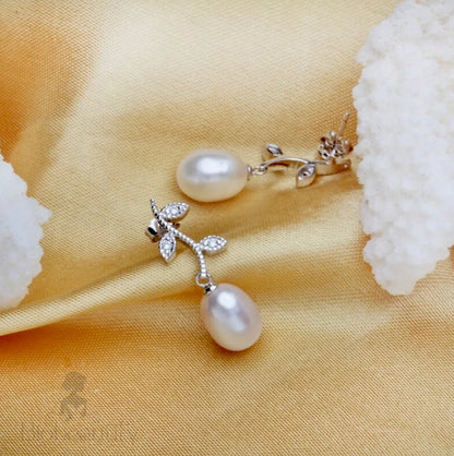 Doreen Sterling Silver Natural Pearl Bridal Jewelry Set