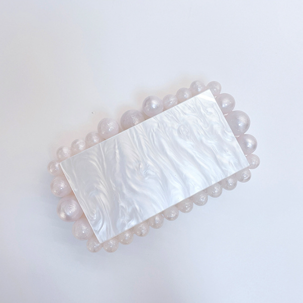 Cloud Clutch Bag In Acrylic