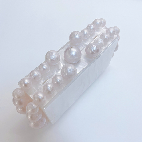 Cloud Clutch Bag In Acrylic