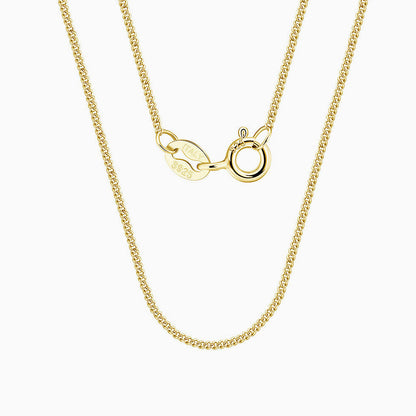 Dynamic Silver Polished 1Mm Curb Chain Necklace Gold / 16’’