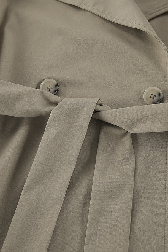 Fashionable Belted Trench Jacket