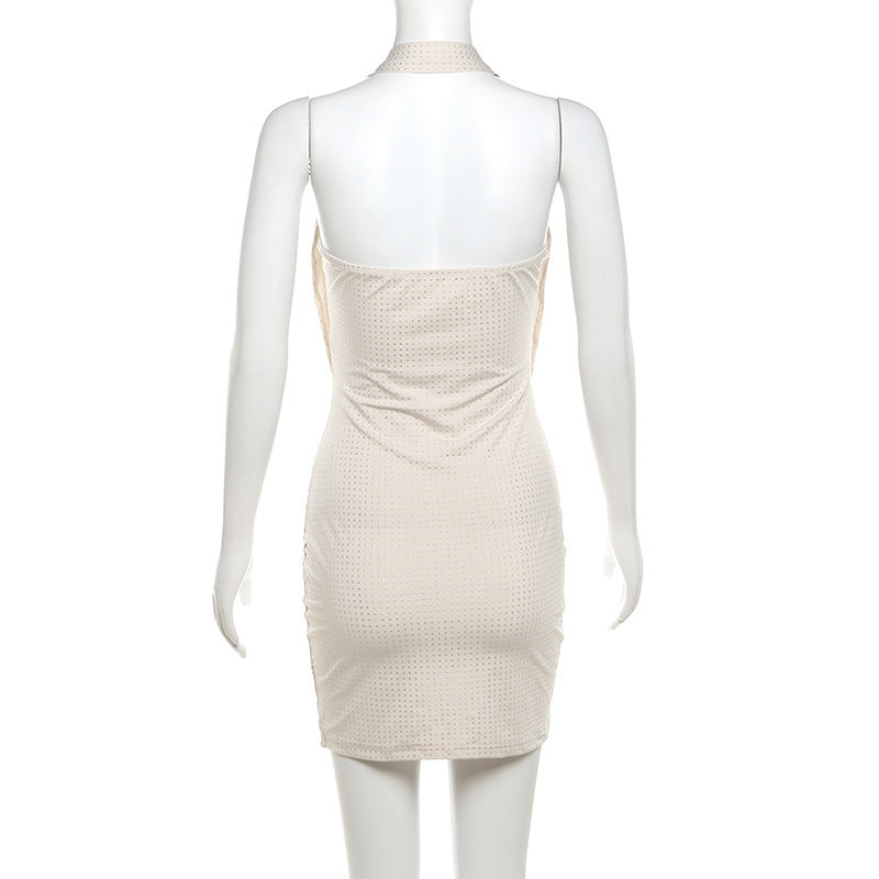 Seductive Halter Backless Sheath Dress