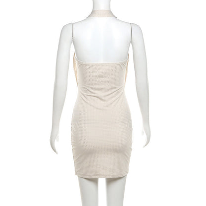 Seductive Halter Backless Sheath Dress