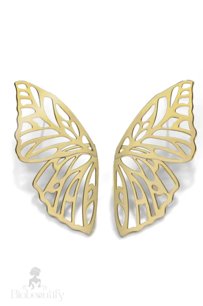 Earrings With Butterfly Wings Gold