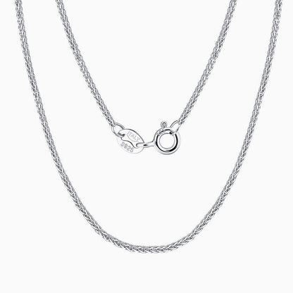 Chic Sterling Silver 1.2Mm Wheat Chain Necklace / 16’’