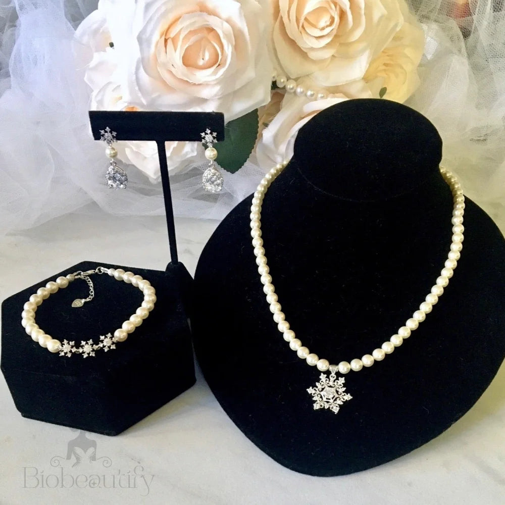 Eira Winter Snowflake Bridal Jewelry Set 3-Piece