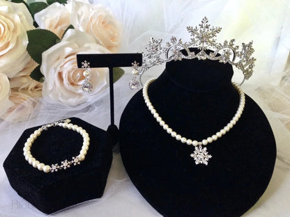 Eira Winter Snowflake Bridal Jewelry Set 3-Piece