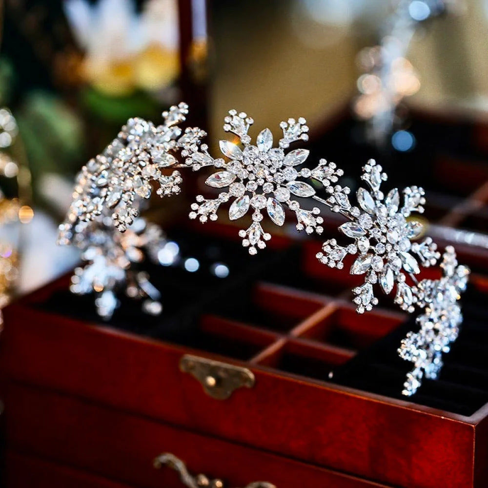 Eira Winter Snowflake Headband For Brides