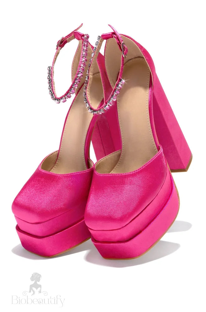 Elana Heel In Fuchsia 9 /