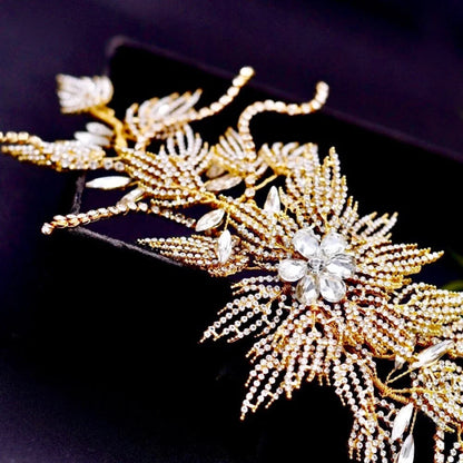 Eldorado Gold Crystal Wedding Hair Accessory