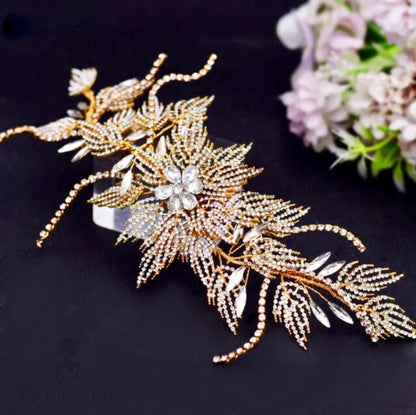 Eldorado Gold Crystal Wedding Hair Accessory