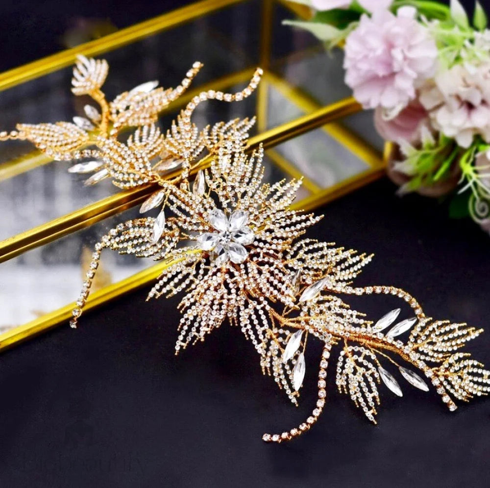 Eldorado Gold Crystal Wedding Hair Accessory