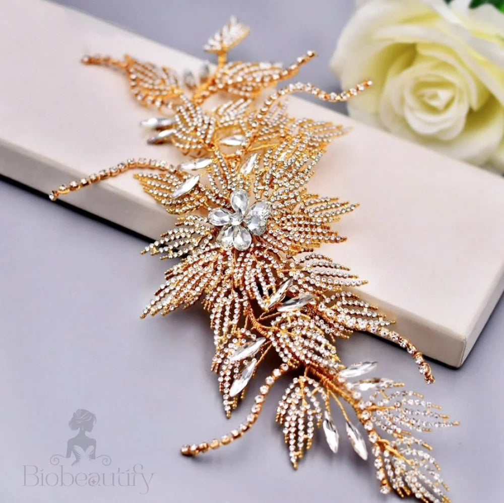 Eldorado Gold Crystal Wedding Hair Accessory