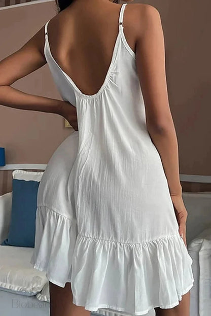 Elegant Backless Mini Dress