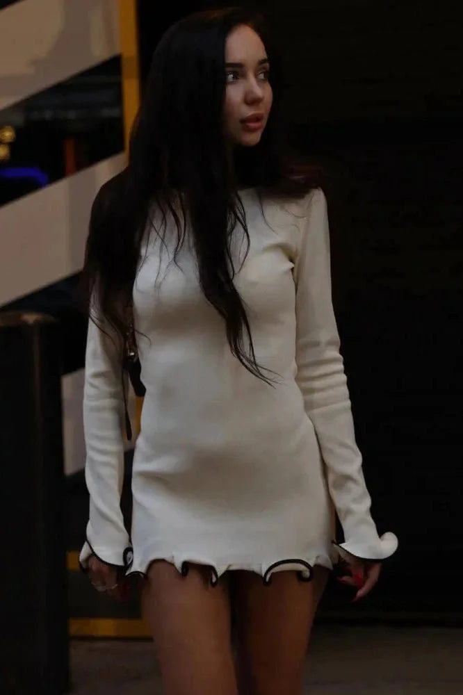 Elegant Long Sleeve Bodycon Mini Dress