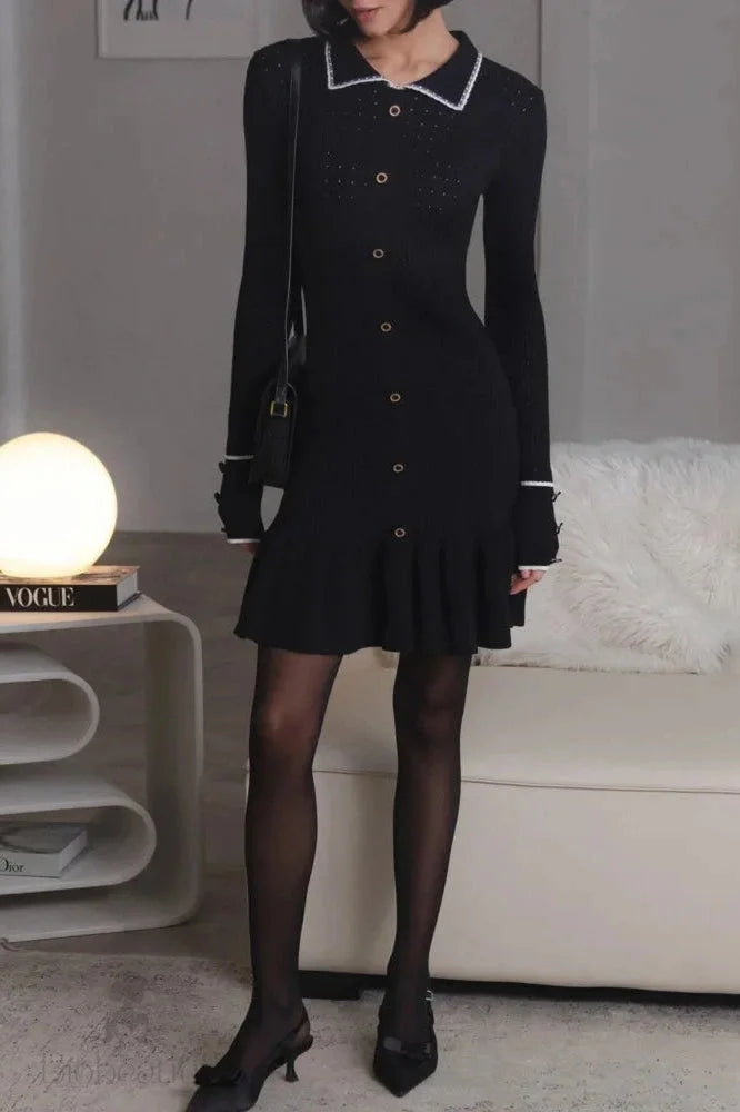 Elegant Long Sleeve Bodycon Mini Dress