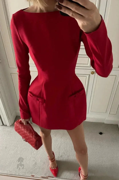 Elegant Long Sleeve Bodycon Mini Dress