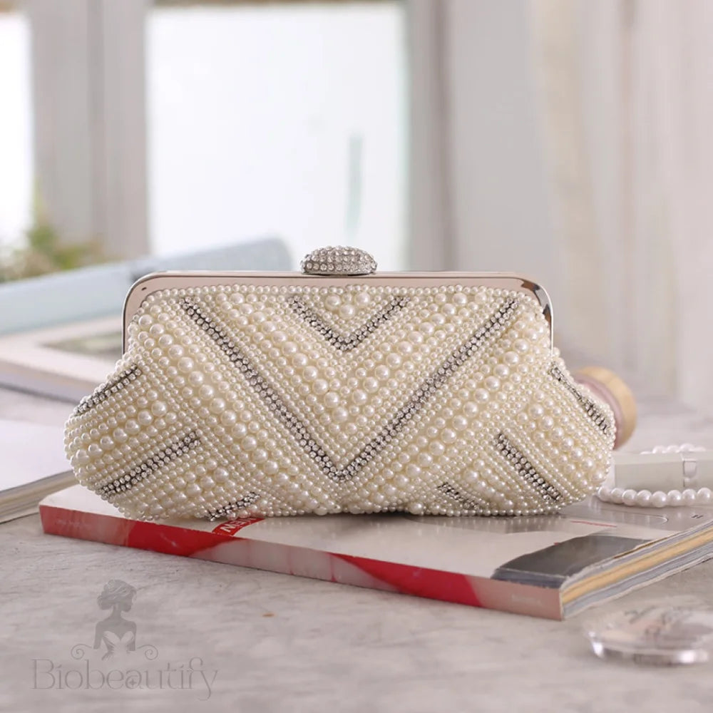 Elegant Pearl Evening Clutch