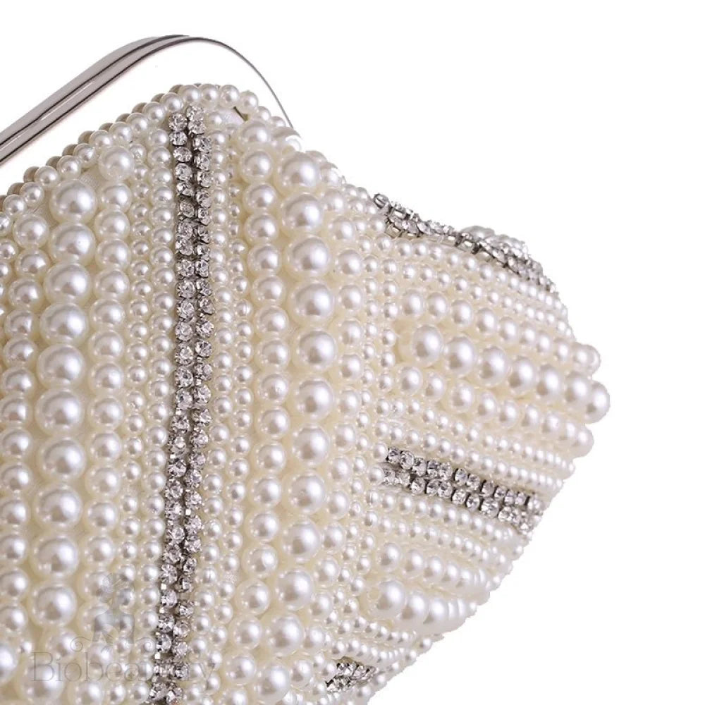 Elegant Pearl Evening Clutch