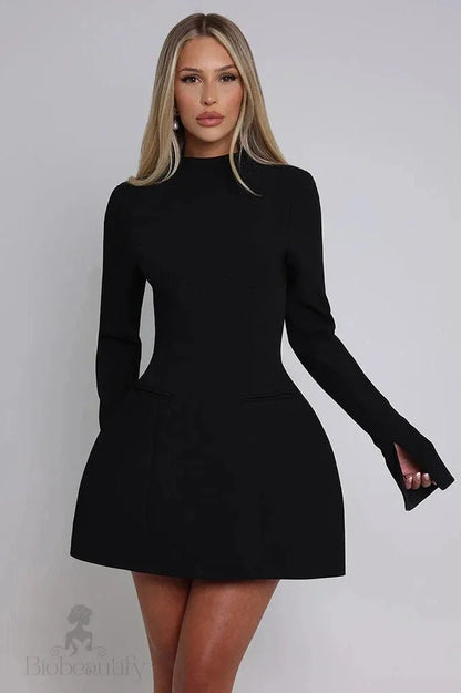 Elegant Slim Backless Bodycon Mini Dress