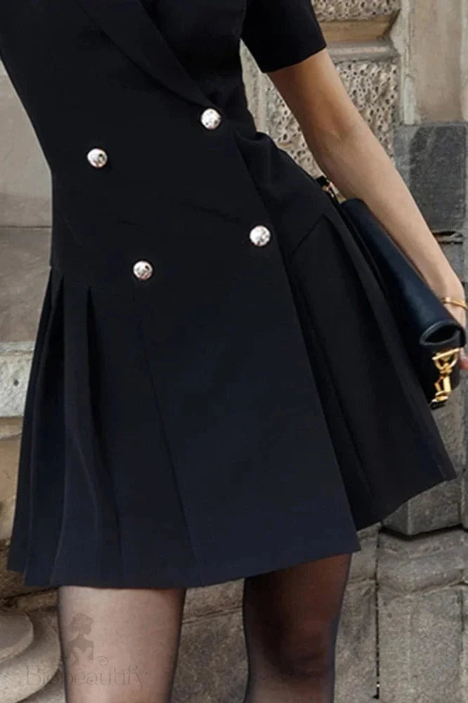 Elegant Slim Short Sleeve Mini Dress