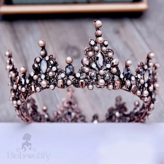 Eliette Baroque Pearl Bridal Tiara