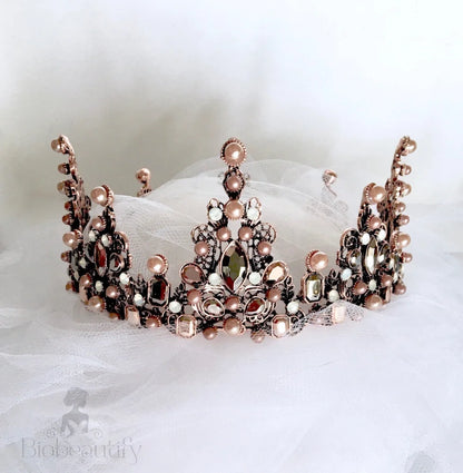 Eliette Baroque Pearl Bridal Tiara