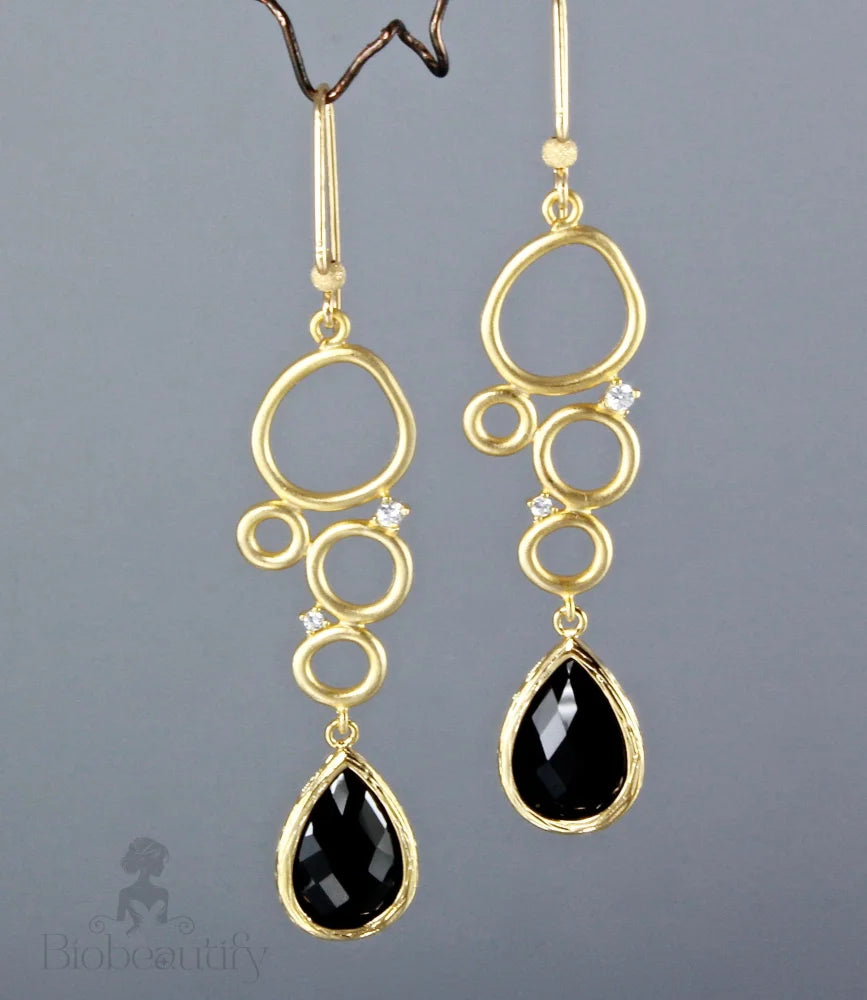 Ella Black Onyx Dangle Earrings