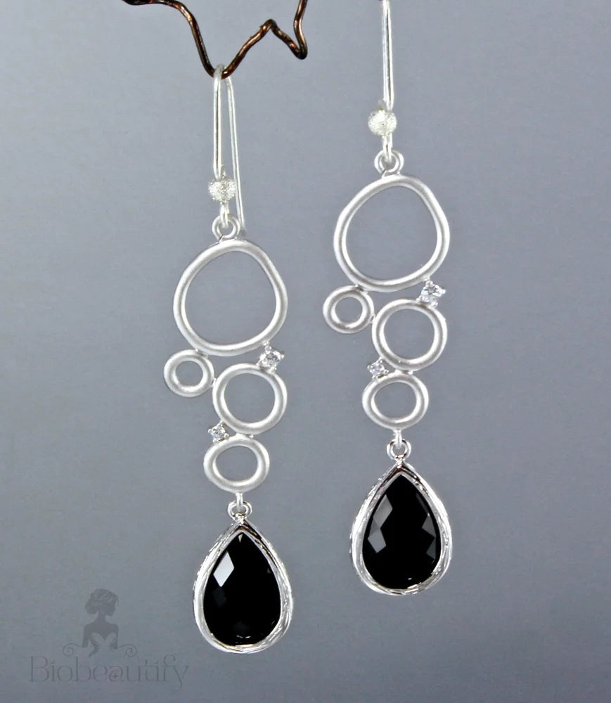 Ella Black Onyx Dangle Earrings