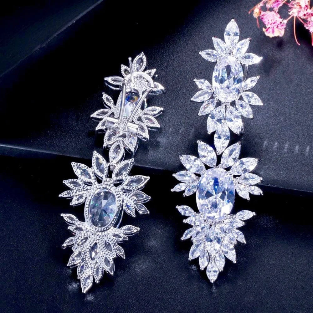 Elysia Silver Bridal Earrings With Cubic Zirconia