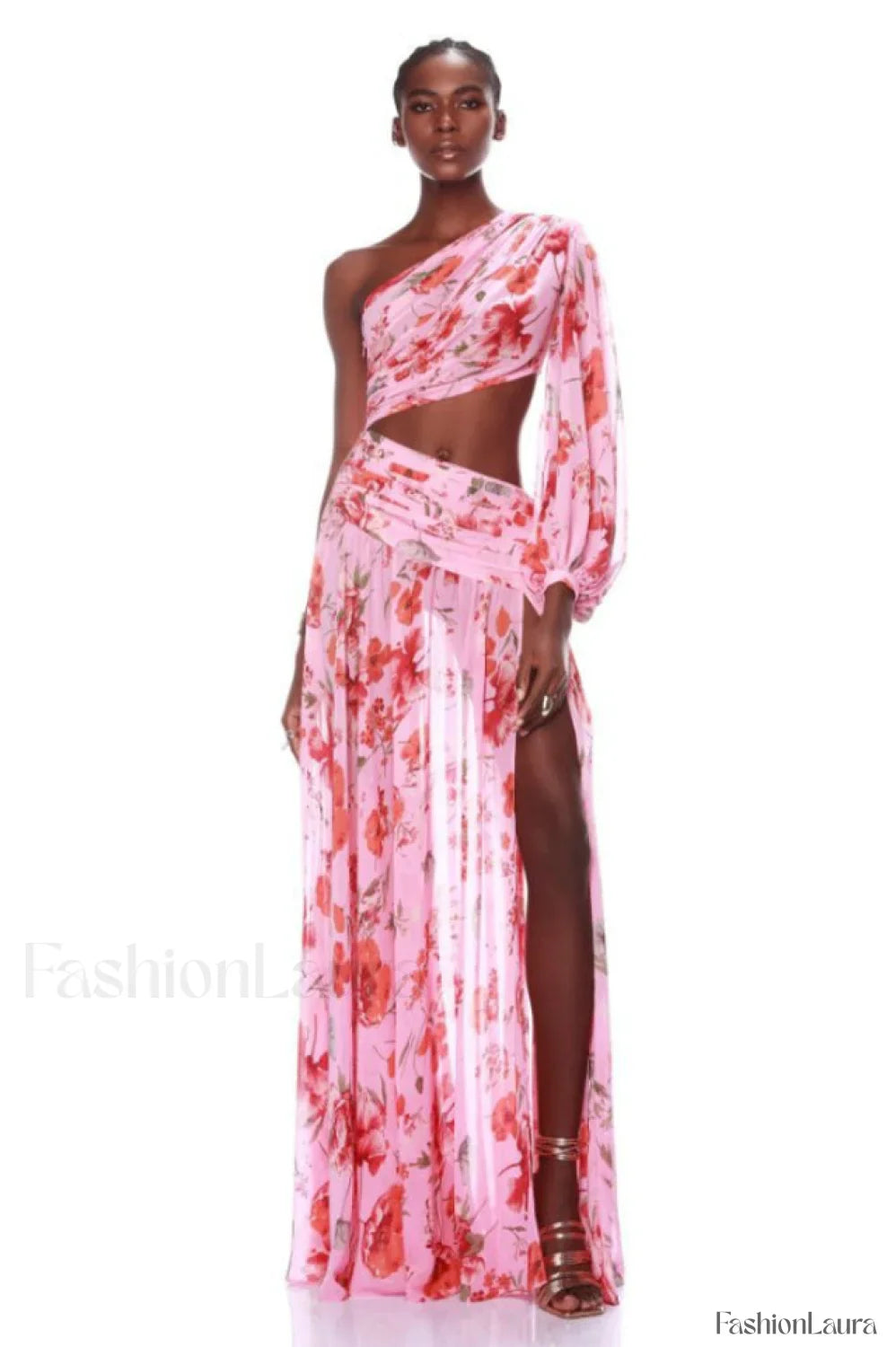 Emily Printed Stylish One Shoulder Dress