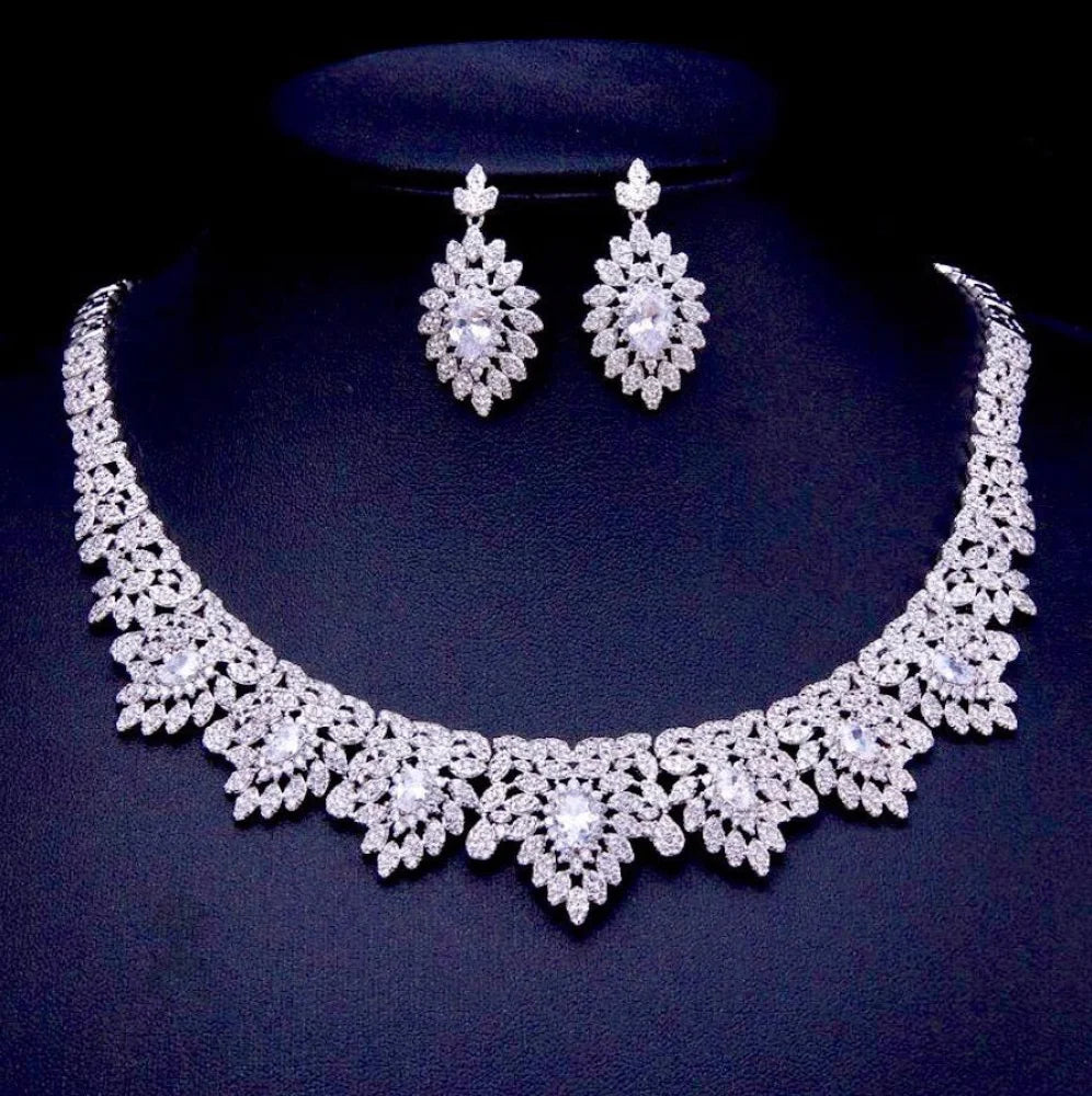 Emmy 3-Piece Luxury Cubic Zirconia Wedding Jewelry Set