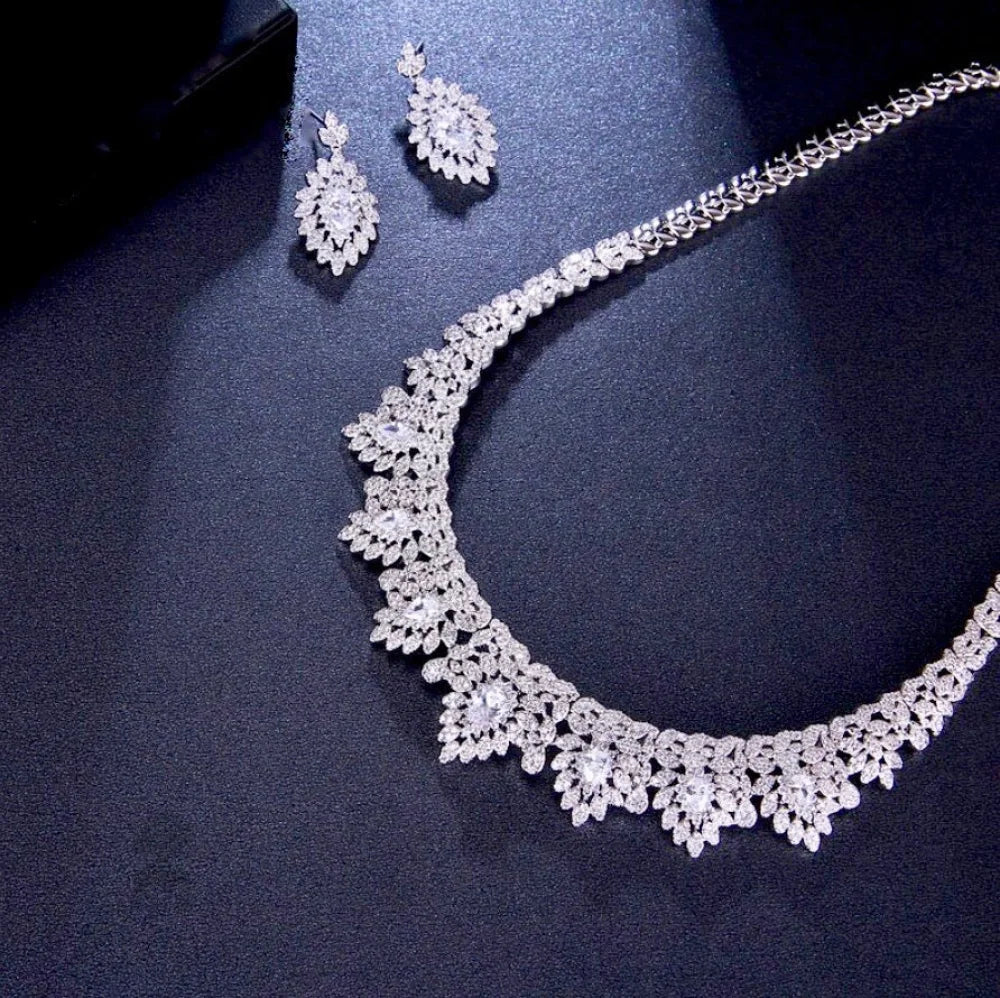 Emmy 3-Piece Luxury Cubic Zirconia Wedding Jewelry Set