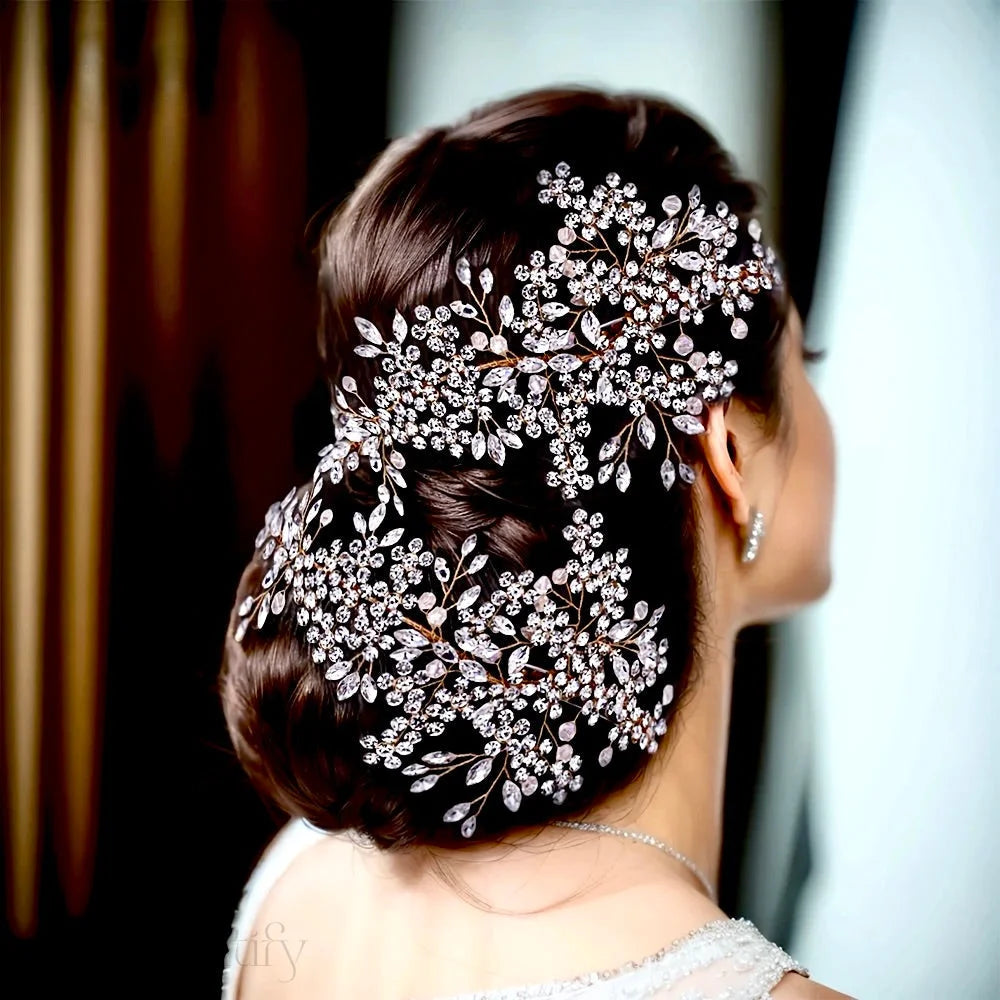 Encantada Crystal Bridal Hairpiece In Silver And Gold