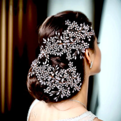 Encantada Crystal Bridal Hairpiece In Silver And Gold