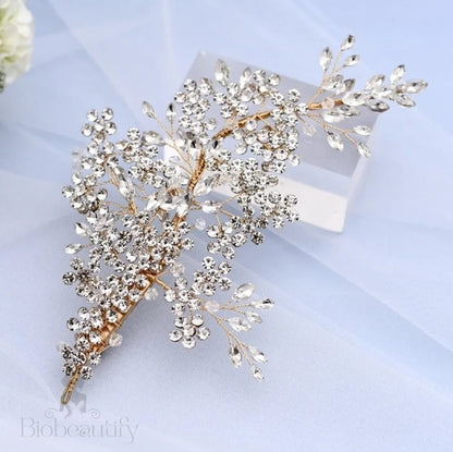 Wedding Hair Accessories - Crystal Bridal Headdress - Available in Silver and Gold