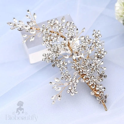 Wedding Hair Accessories - Crystal Bridal Headdress - Available in Silver and Gold