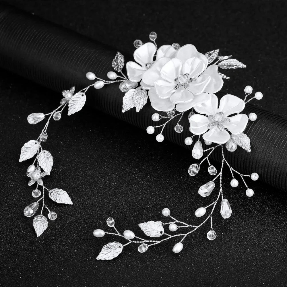 Wedding Hair Accessories - Floral Wedding Headband / Hair Vine - Available in Silver and Gold