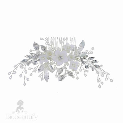 Estelle Handmade Bridal Hair Comb With Austrian Crystals And Beads