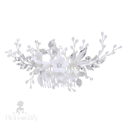 Estelle Handmade Bridal Hair Comb With Austrian Crystals And Beads