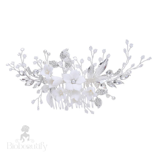 Estelle Handmade Bridal Hair Comb With Austrian Crystals And Beads