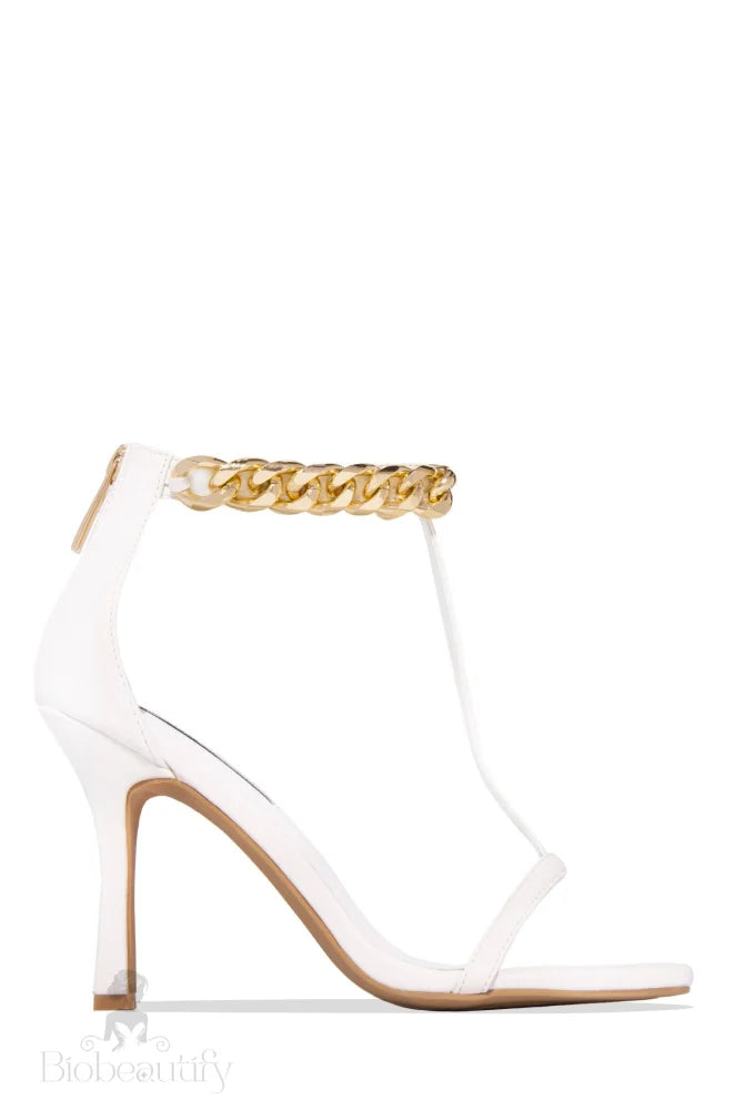 Eva White Heels 7.5 /