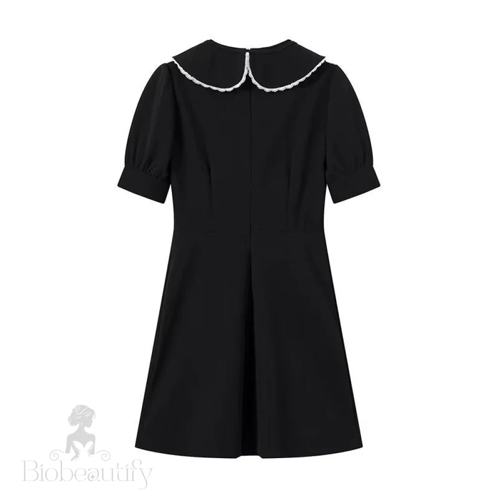 Evie A-Line Dress With Spliced Collar