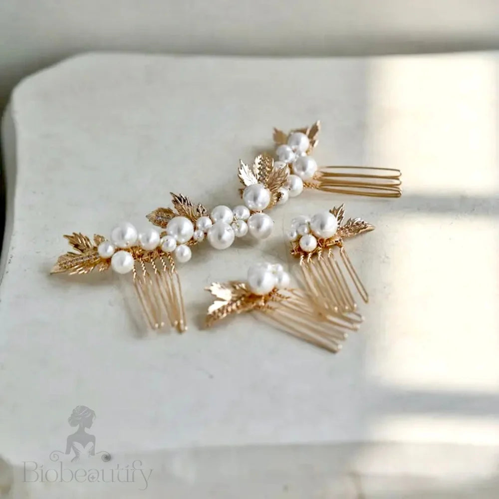 Evie Pearl Bridal Hair Comb Set