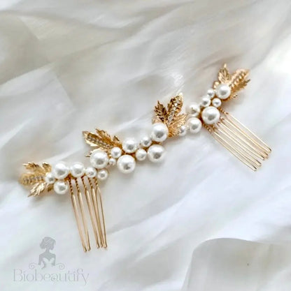 Wedding Hair Accessories - Pearl Bridal Hair Combs Set